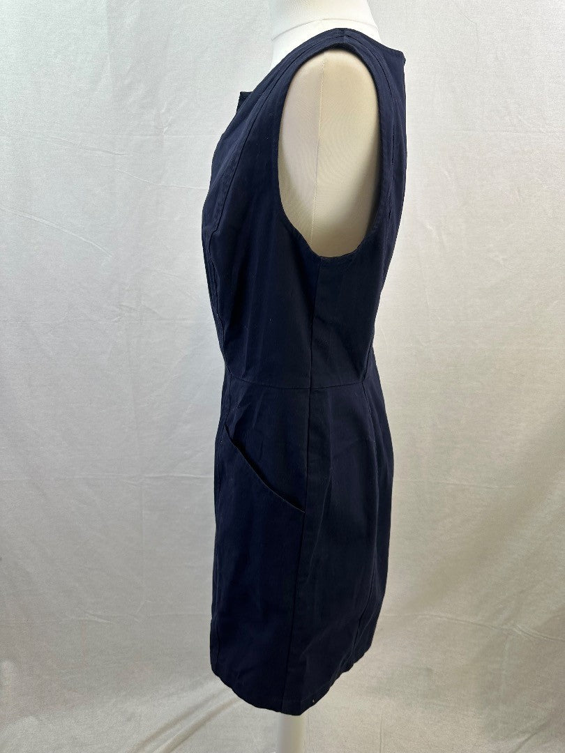 Boden Navy Stretchy Pocket Dress Size 10R BNWT