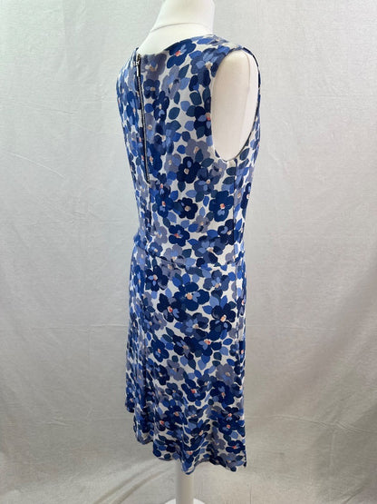 Cath Kidston Blue Floral Stretchy Sleeveless Dress Size 10 Excellent Condition