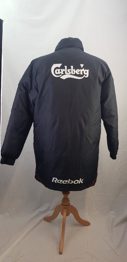 Reebok Liverpool Home 1998-1999 Black Padded Jacket Coat Size S VGC Vintage/Rare