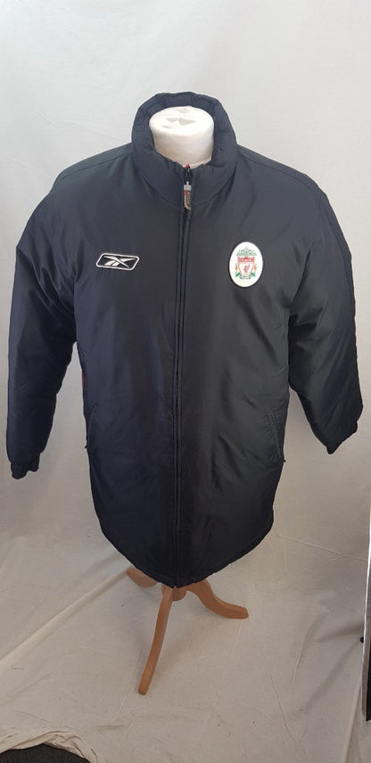 Reebok Liverpool Home 1998-1999 Black Padded Jacket Coat Size S VGC Vintage/Rare