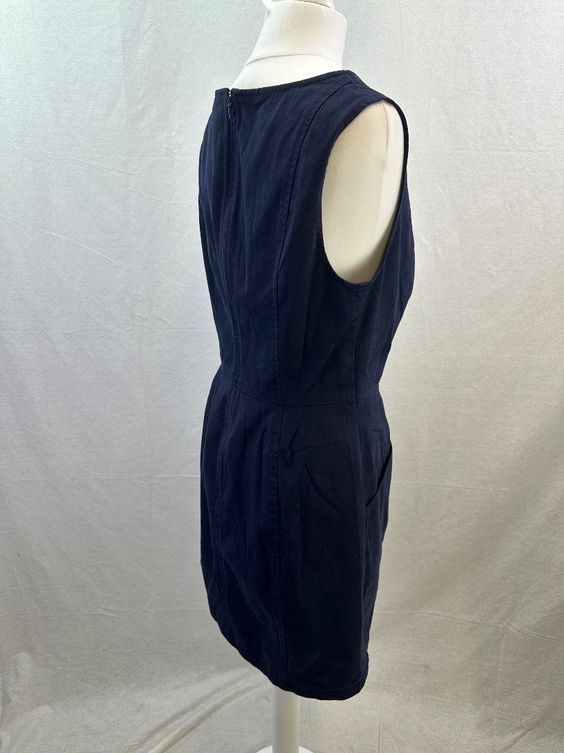 Boden Navy Stretchy Pocket Dress Size 10R BNWT