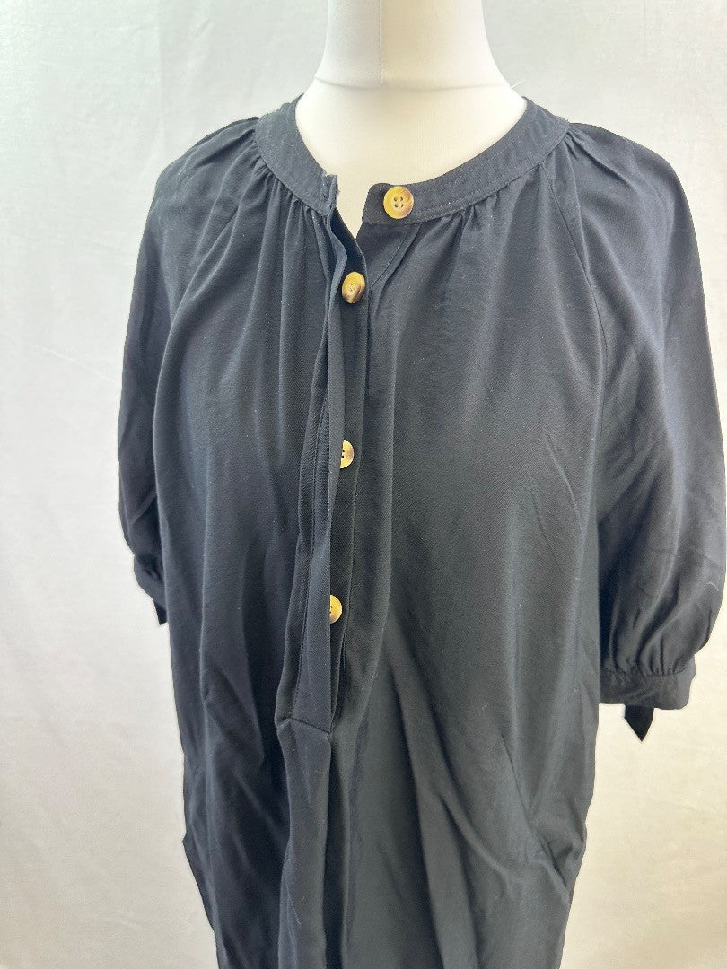 Whistles Black Shirt Dress Size S BNWT