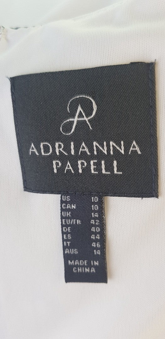 Adriana Papell Black White Bodycon Dress Size 14 BNWT