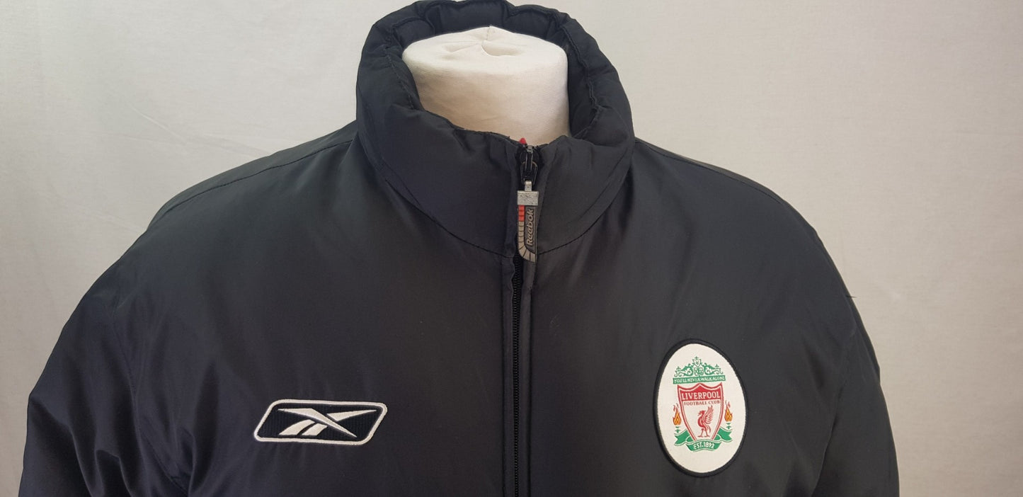 Reebok Liverpool Home 1998-1999 Black Padded Jacket Coat Size S VGC Vintage/Rare