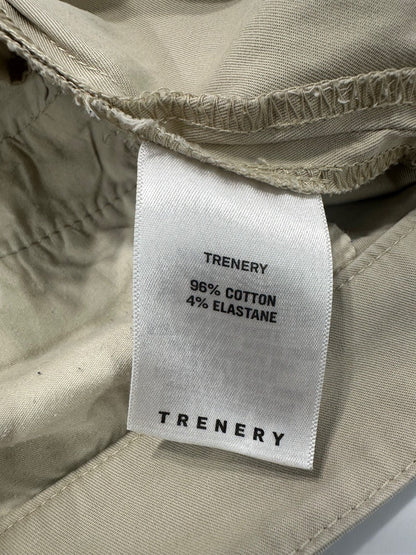 Trenery Cream Stretchy Trousers Size 12 Excellent Condition