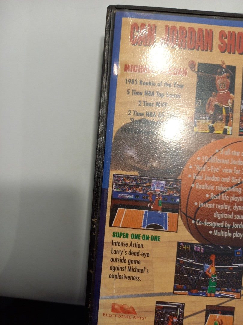 Sega Genesis Video Game Jordan VS Bird, 1988 EA Basketball w/ Manual - Untested