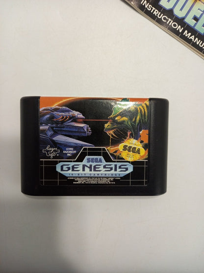 Sega Genesis Video Game Death Duel, Vintage 1992 Razor Soft w/ Manual - Untested