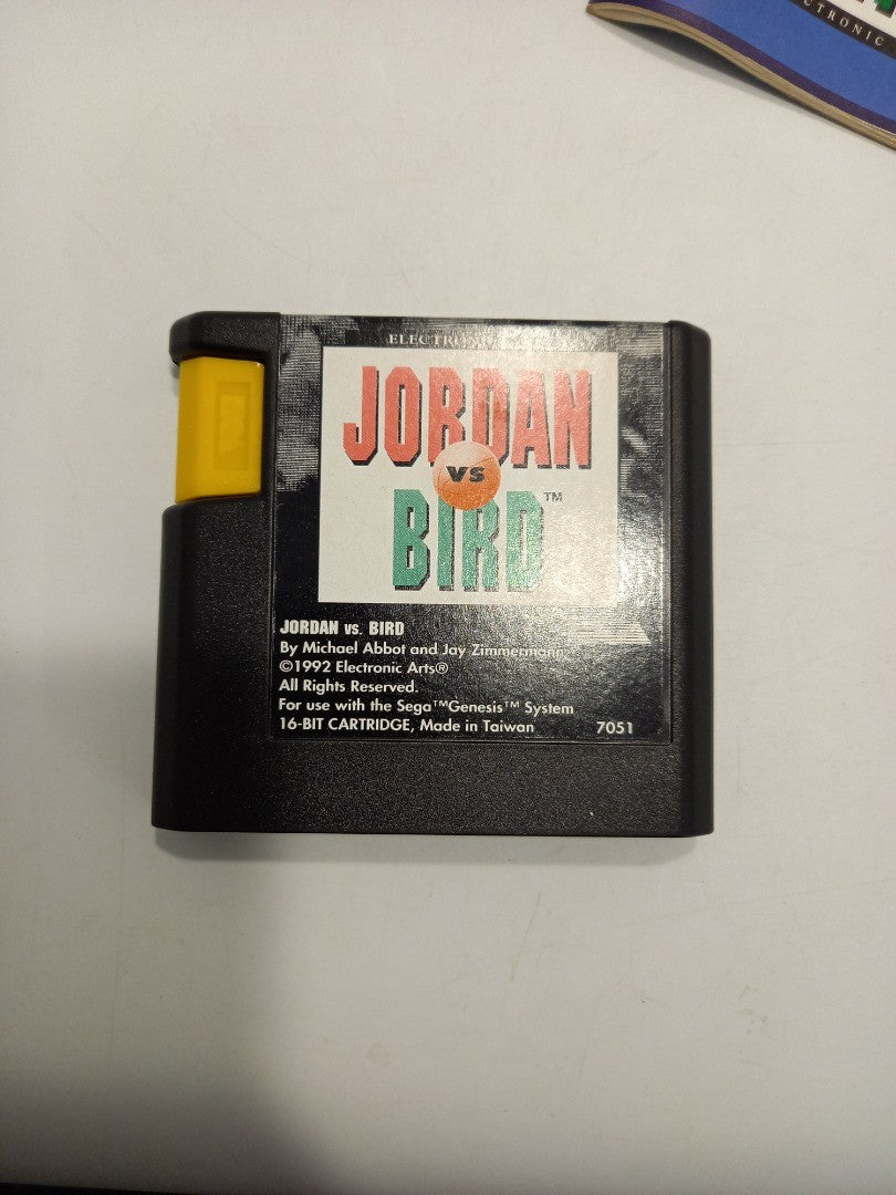 Sega Genesis Video Game Jordan VS Bird, 1988 EA Basketball w/ Manual - Untested