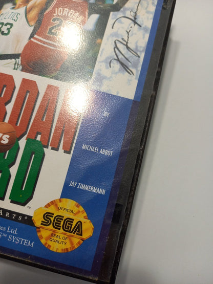 Sega Genesis Video Game Jordan VS Bird, 1988 EA Basketball w/ Manual - Untested