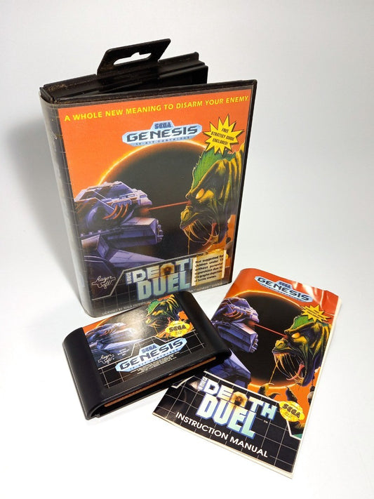 Sega Genesis Video Game Death Duel, Vintage 1992 Razor Soft w/ Manual - Untested