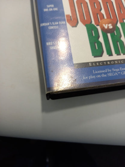 Sega Genesis Video Game Jordan VS Bird, 1988 EA Basketball w/ Manual - Untested