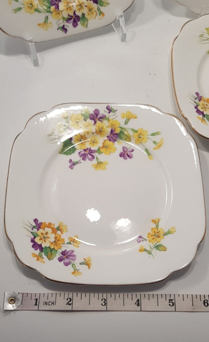 Royal Albert Bone china Floral 6" Side Plates x6 Vintage