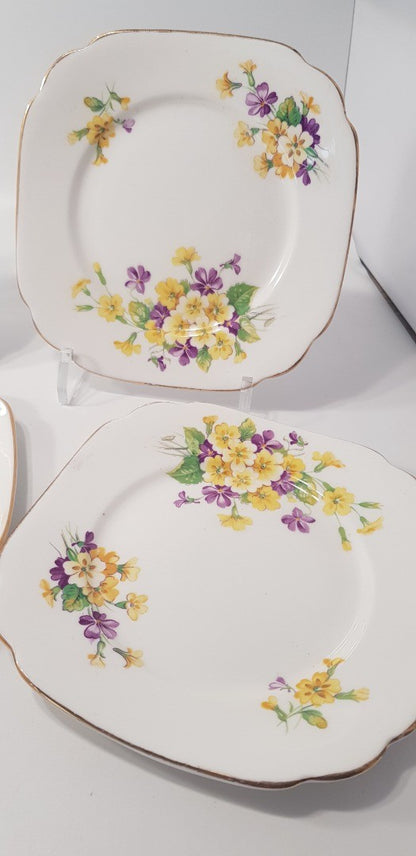 Royal Albert Bone china Floral 6" Side Plates x6 Vintage