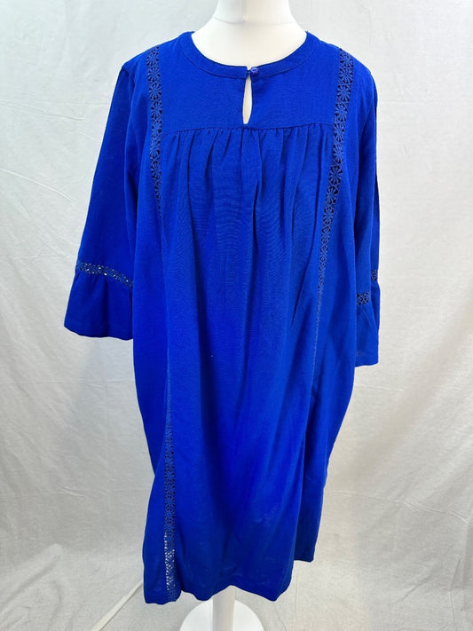 Crew Clothing Electric Blue Tunic Dress Size 10 Excellent Condition