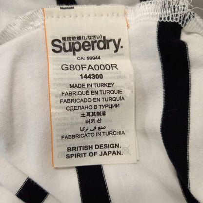 SuperDry Nautical shaped Dress - 100% Cotton - White & Black - UK Size M - BNWT