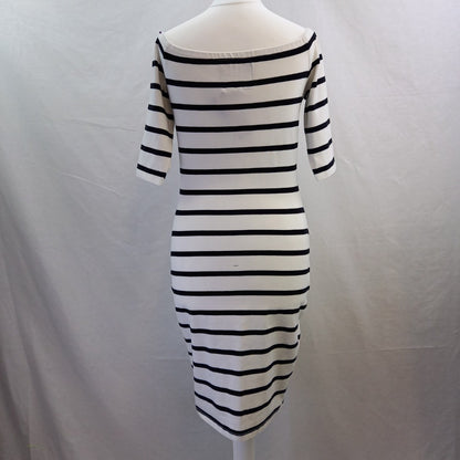 SuperDry Nautical shaped Dress - 100% Cotton - White & Black - UK Size M - BNWT