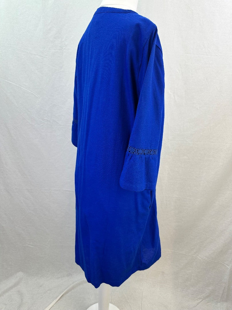 Crew Clothing Electric Blue Tunic Dress Size 10 Excellent Condition