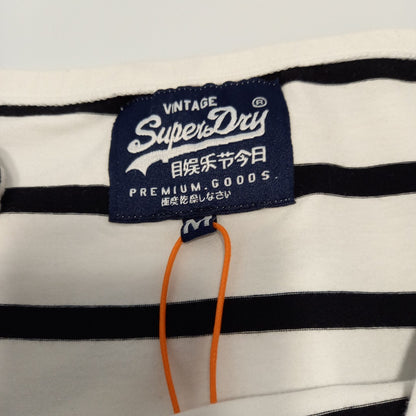 SuperDry Nautical shaped Dress - 100% Cotton - White & Black - UK Size M - BNWT