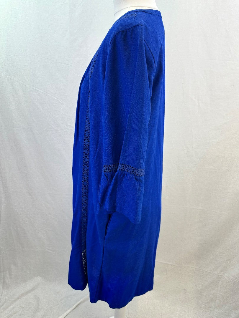 Crew Clothing Electric Blue Tunic Dress Size 10 Excellent Condition