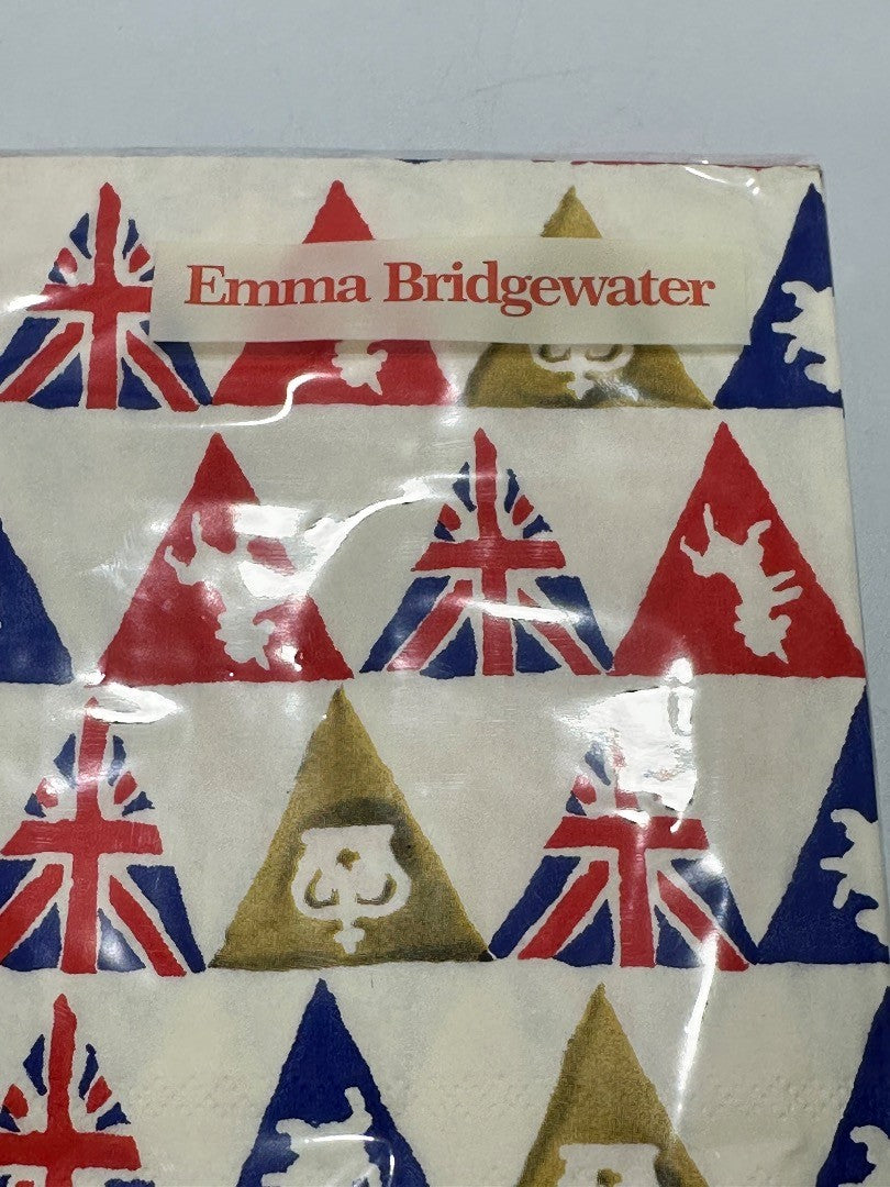 Emma Bridgewater Union Jack Bunting paper lunch napkins 20 in pack 33 cm sq