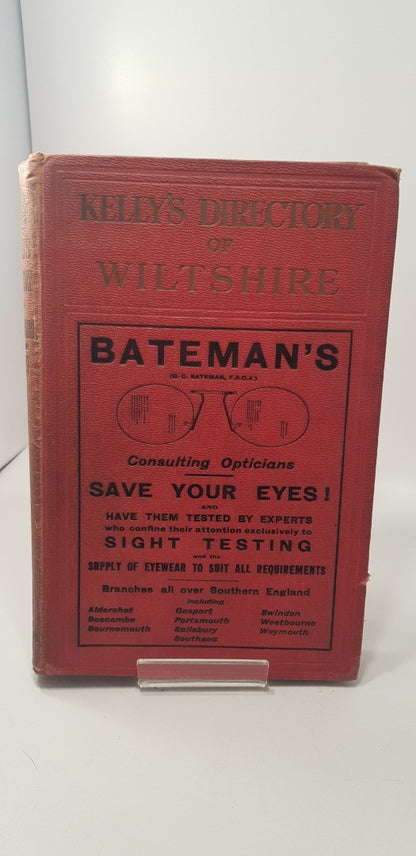 Kellys Directory of Wiltshire with Map 1927 Hardback GC Vintage