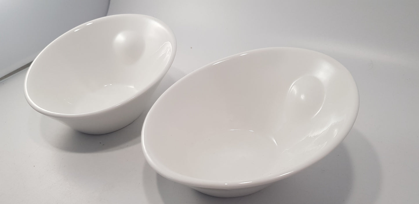 10 Strawberry Street Asymmetric Snack Bowls with Serving Dimple x2 Excellent Condition