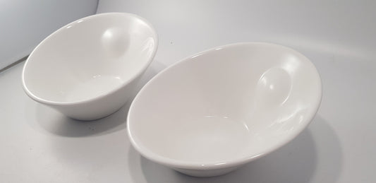 10 Strawberry Street Asymmetric Snack Bowls with Serving Dimple x2 Excellent Condition