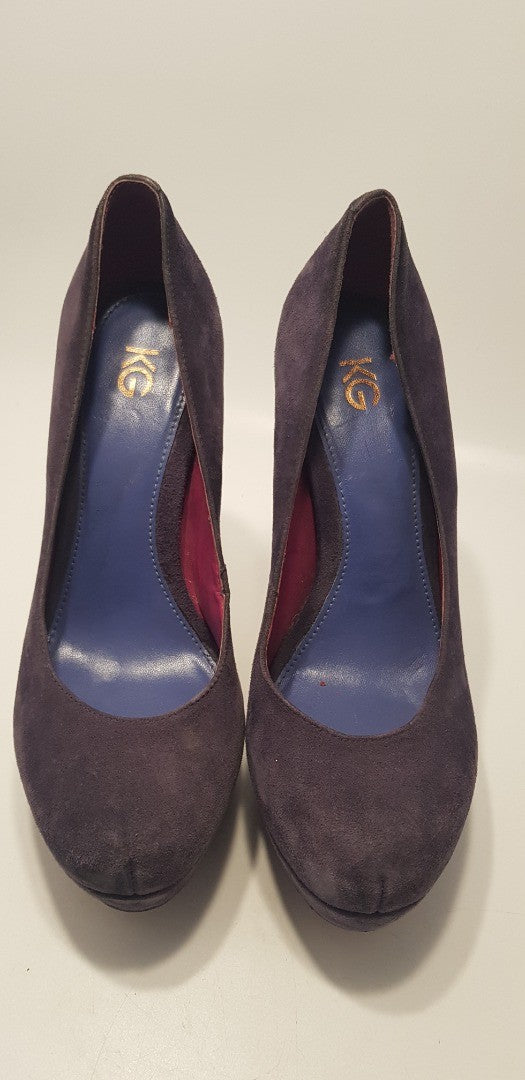 Kurt Geiger Purple Suede High Heels Size 4 VGC