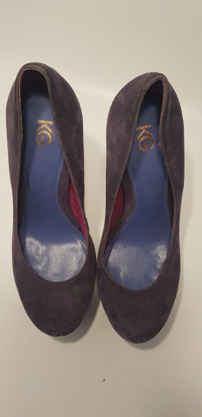 Kurt Geiger Purple Suede High Heels Size 4 VGC