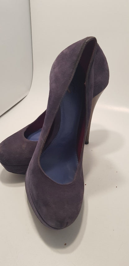 Kurt Geiger Purple Suede High Heels Size 4 VGC