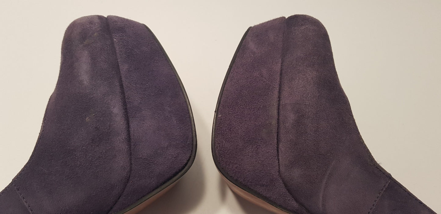 Kurt Geiger Purple Suede High Heels Size 4 VGC