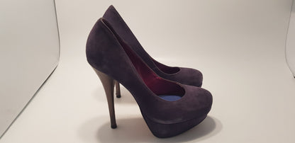 Kurt Geiger Purple Suede High Heels Size 4 VGC