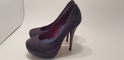 Kurt Geiger Purple Suede High Heels Size 4 VGC