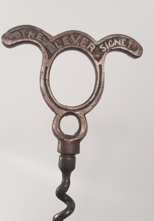 Antique Corkscrew  - The Lever Signet Corkscrew VGC