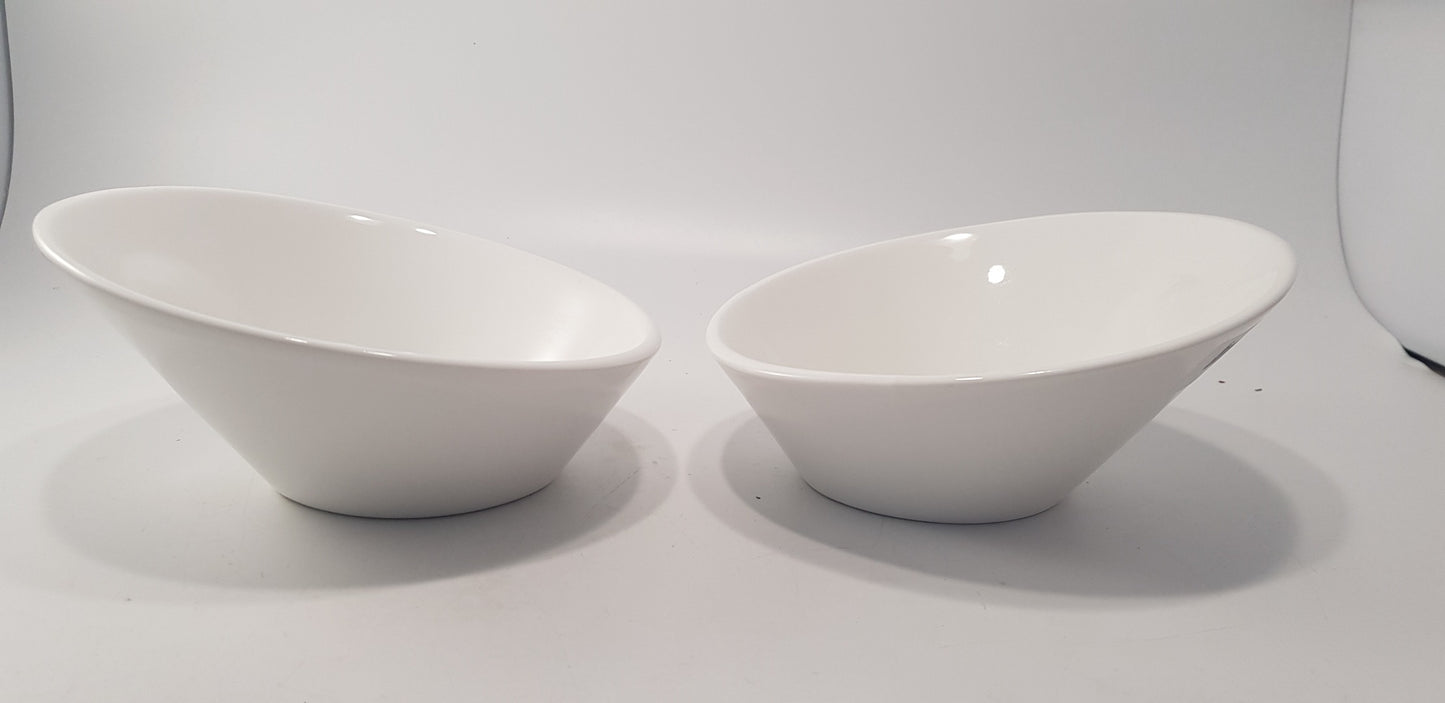 10 Strawberry Street Asymmetric Snack Bowls with Serving Dimple x2 Excellent Condition