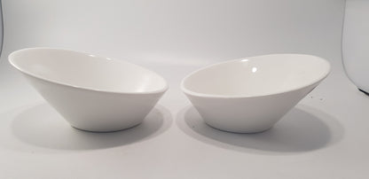 10 Strawberry Street Asymmetric Snack Bowls with Serving Dimple x2 Excellent Condition