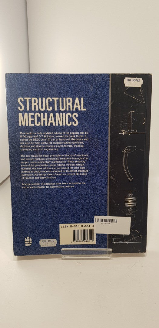 Structural Mechanics By Durka Morgan Williams. 1992 4th Ed. Good condition Paperback Vintage