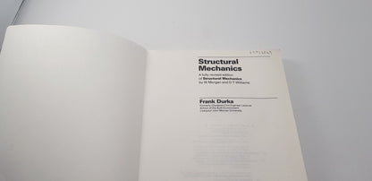 Structural Mechanics By Durka Morgan Williams. 1992 4th Ed. Good condition Paperback Vintage