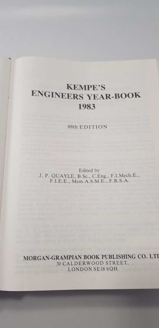 Kempe's Engineers Year Book 1983 Hardback VGC Vintage