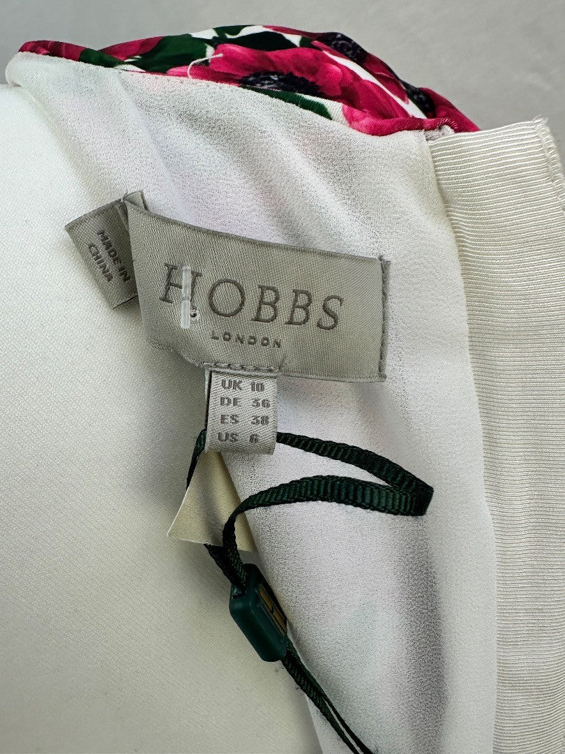 Hobbs Livia Dress Raspberry Floral Size 10 BNWT