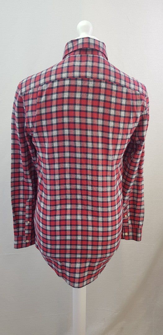 Jack WIlls Red Navy White Check Shirt Size S BNWT