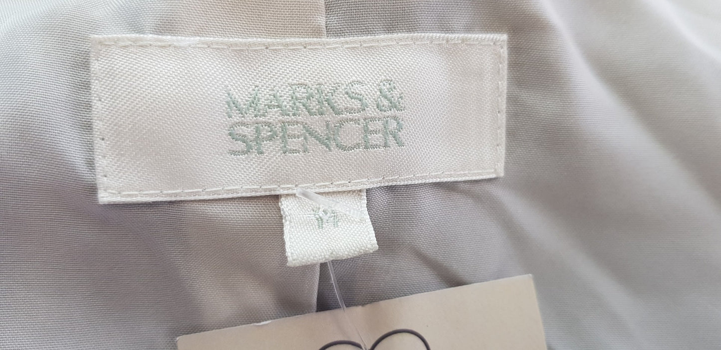 M&S Short Grey Flint Coat Size 14 VGC