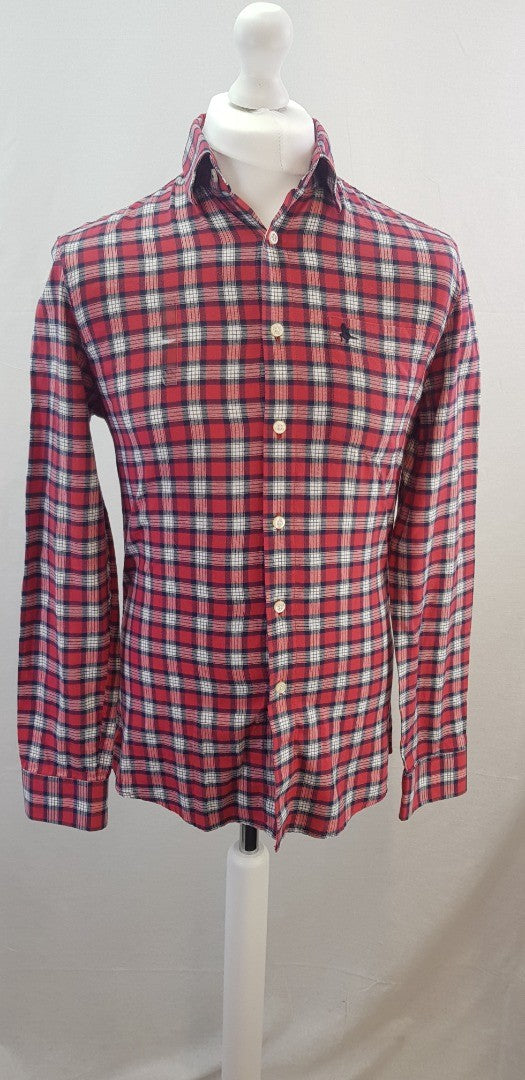 Jack WIlls Red Navy White Check Shirt Size S BNWT