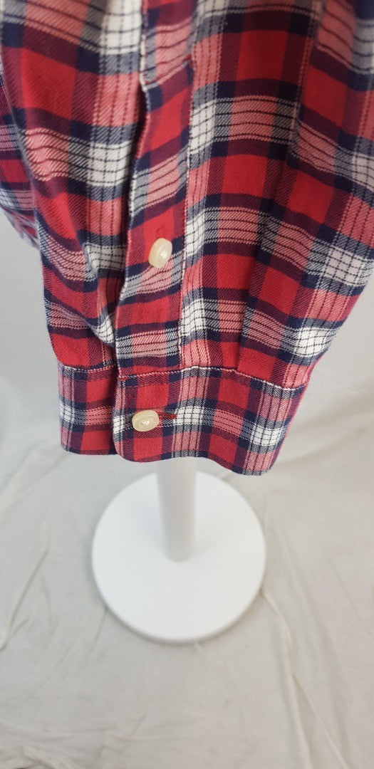 Jack WIlls Red Navy White Check Shirt Size S BNWT