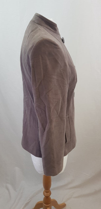 M&S Short Grey Flint Coat Size 14 VGC