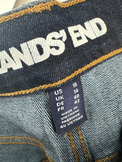 Lands End Straight Leg Jeans Dark Blue Denim Ladies UK Size 14 BNWT