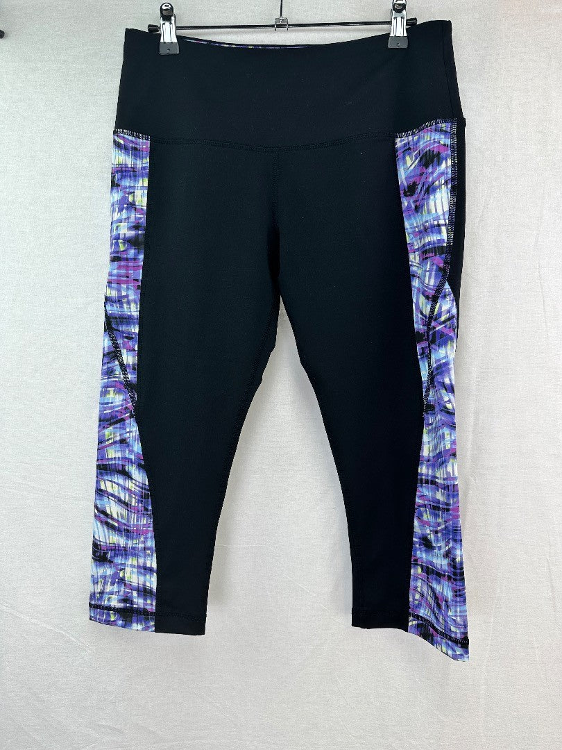 Cynthia Rowley Womens Black Activewear Leggings Medium