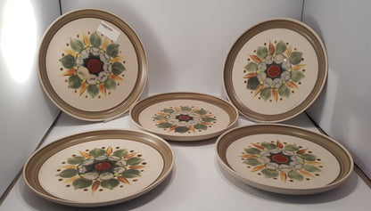 Denby Langley Sherwood 10" Dinner Plates x5 Vintage VGC