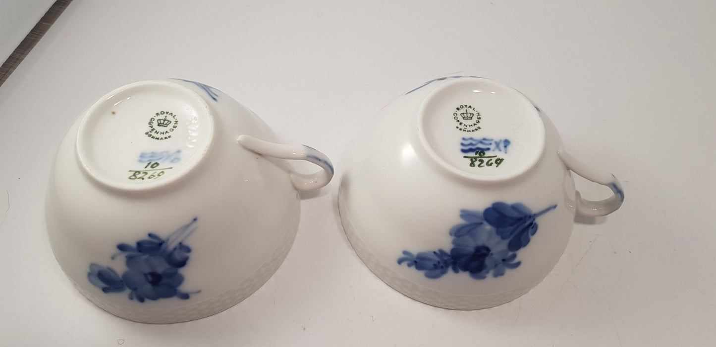 Royal Copenhagen Blue Flower Braided Tea Cup ONLY x2  No 8269