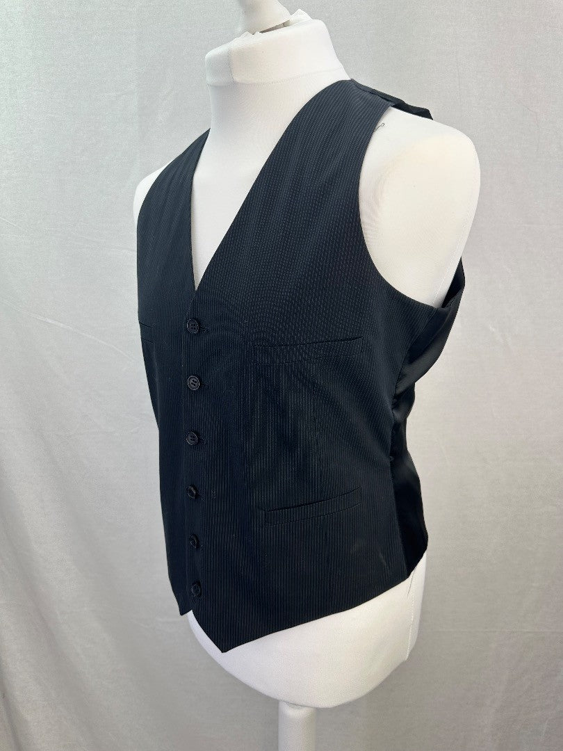 Joe Browns Men's Navy Pinstripe Waistcoat Size S BNWT